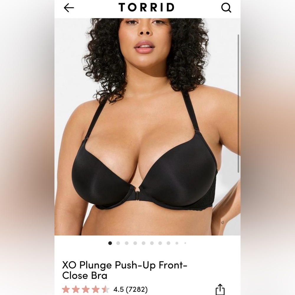 XO Plunge Push-Up Front-Close Bra